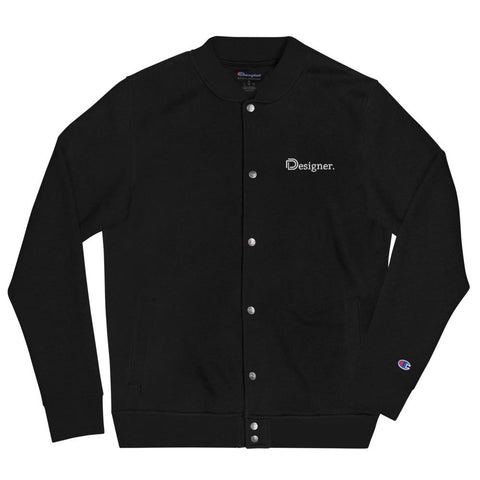 Designer X Champion Embroidered Bomber Jacket